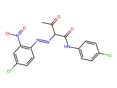2-(2-(4-Chloro-2-nitrophenyl)diazenyl)-N-(4-chlorophenyl)-3-oxobutanamide structure