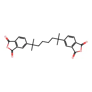 1,3-Isobenzofurandione, 5,5'-(1,1,6,6-tetramethyl-1,6-hexanediyl)bis- structure