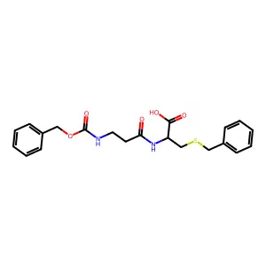 3-Benzylsulfanyl-2-[3-(phenylmethoxycarbonylamino)propanoylamino]propanoic acid structure