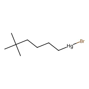 Bromo-(5,5-dimethylhexyl)mercury structure