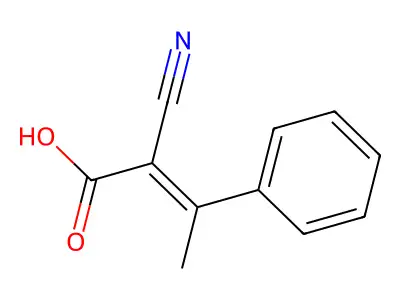 2-Cyano-3-phenylbut-2-enoic acid structure