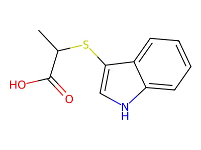 2-(1H-Indol-3-ylsulfanyl)-propionic acid structure