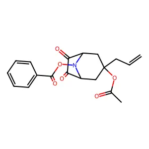 (3-Acetyloxy-6,7-dioxo-3-prop-2-enyl-8-azabicyclo[3.2.1]octan-8-yl) benzoate structure