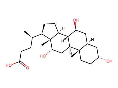 (3alpha,5alpha,7beta,12alpha)-3,7,12-Trihydroxycholan-24-oic acid structure