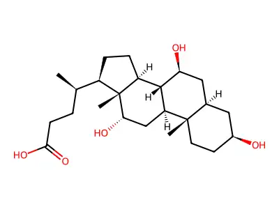 3beta,7beta,12alpha-Trihydroxy-5alpha-cholan-24-oic Acid structure