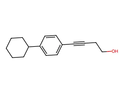 4-(4-Cyclohexylphenyl)-3-butyn-1-OL structure