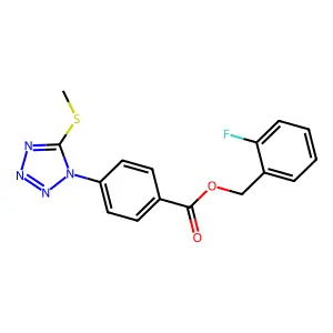 (2-Fluorophenyl)methyl 4-(5-methylsulfanyltetrazol-1-yl)benzoate structure