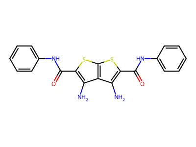 Thieno[2,3-b]thiophene-2,5-dicarboxamide, 3,4-diamino-N,N'-diphenyl- structure
