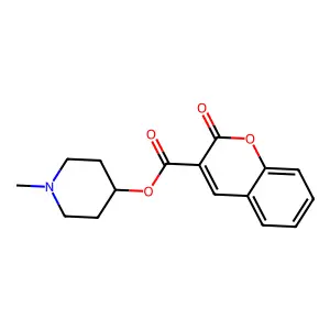 1-methylpiperidin-4-yl 2-oxo-2H-chromene-3-carboxylate structure