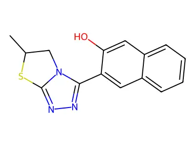 3-(6-Methyl-5,6-dihydro[1,3]thiazolo[2,3-c][1,2,4]triazol-3-yl)-2-naphthol structure