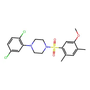 1-(2,5-Dichlorophenyl)-4-[(5-methoxy-2,4-dimethylphenyl)sulfonyl]piperazine structure