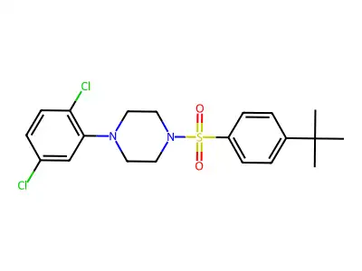 1-(4-Tert-butylbenzenesulfonyl)-4-(2,5-dichlorophenyl)piperazine structure