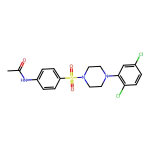 N-(4-{[4-(2,5-dichlorophenyl)piperazin-1-yl]sulfonyl}phenyl)acetamide structure