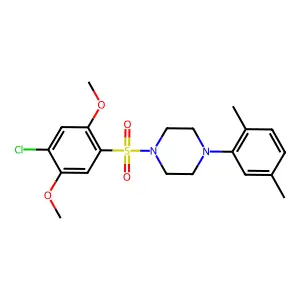 1-[(4-Chloro-2,5-dimethoxyphenyl)sulfonyl]-4-(2,5-dimethylphenyl)piperazine structure