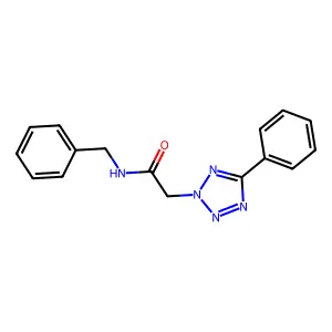 N-benzyl-2-(5-phenyl-2H-tetrazol-2-yl)acetamide structure