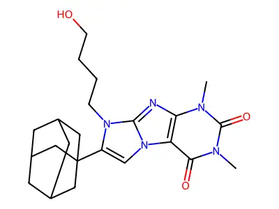 7-(1-Adamantyl)-6-(4-hydroxybutyl)-2,4-dimethylpurino[7,8-a]imidazole-1,3-dione structure