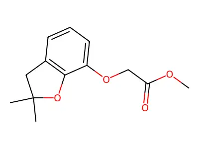 Methyl [(2,2-dimethyl-2,3-dihydro-1-benzofuran-7-yl)oxy]acetate structure