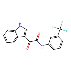 2-(1H-indol-3-yl)-2-oxo-N-[3-(trifluoromethyl)phenyl]acetamide structure