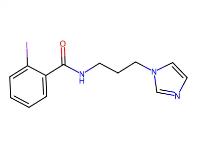 N-(3-imidazol-1-ylpropyl)-2-iodobenzamide structure