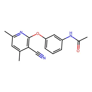 N-(3-((3-Cyano-4,6-dimethyl-2-pyridinyl)oxy)phenyl)acetamide structure