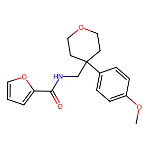 N-{[4-(4-Methoxyphenyl)oxan-4-YL]methyl}furan-2-carboxamide structure