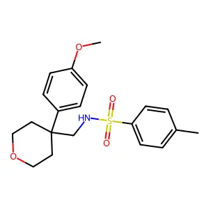 N-[[4-(4-methoxyphenyl)oxan-4-yl]methyl]-4-methylbenzenesulfonamide structure