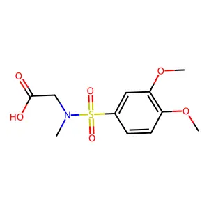 [(3,4-Dimethoxy-benzenesulfonyl)-methyl-amino]-acetic acid structure
