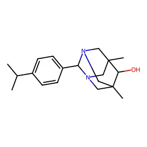 2-(4-Isopropylphenyl)-5,7-dimethyl-1,3-diazaadamantan-6-ol structure