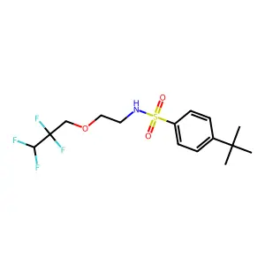 4-tert-butyl-N-[2-(2,2,3,3-tetrafluoropropoxy)ethyl]benzenesulfonamide structure