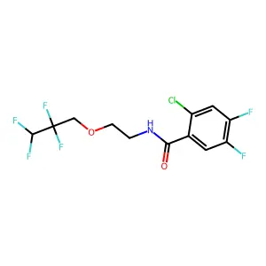 2-chloro-4,5-difluoro-N-[2-(2,2,3,3-tetrafluoropropoxy)ethyl]benzamide structure