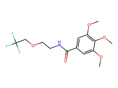 3,4,5-trimethoxy-N-[2-(2,2,2-trifluoroethoxy)ethyl]benzamide structure