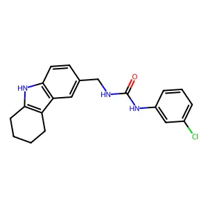 1-(3-chlorophenyl)-3-((2,3,4,9-tetrahydro-1H-carbazol-6-yl)methyl)urea structure