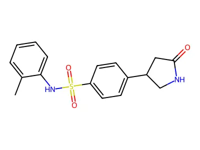 N-(2-methylphenyl)-4-(5-oxopyrrolidin-3-yl)benzenesulfonamide structure