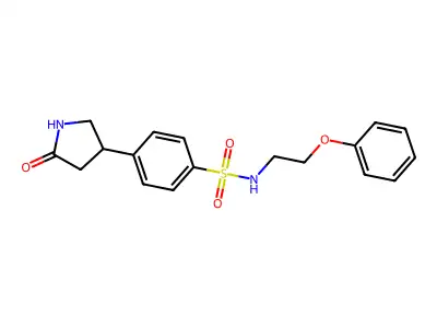 4-(5-oxopyrrolidin-3-yl)-N-(2-phenoxyethyl)benzenesulfonamide structure
