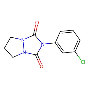2-(3-chlorophenyl)dihydro-1H,5H-pyrazolo[1,2-a][1,2,4]triazole-1,3(2H)-dione structure