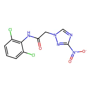 N-(2,6-dichlorophenyl)-2-(3-nitro-1H-1,2,4-triazol-1-yl)acetamide structure