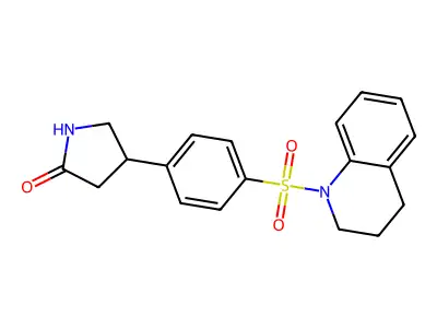 4-[4-(3,4-dihydroquinolin-1(2H)-ylsulfonyl)phenyl]pyrrolidin-2-one structure