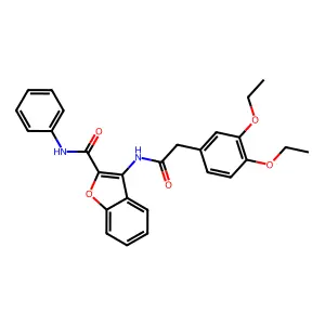3-[[2-(3,4-diethoxyphenyl)acetyl]amino]-N-phenyl-1-benzofuran-2-carboxamide structure
