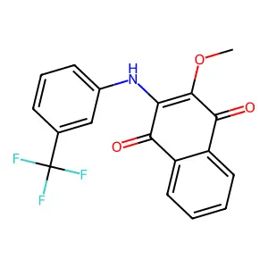 2-Methoxy-3-[3-(trifluoromethyl)anilino]naphthalene-1,4-dione structure
