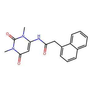 N-(1,3-dimethyl-2,6-dioxo-1,2,3,6-tetrahydropyrimidin-4-yl)-2-(naphthalen-1-yl)acetamide structure