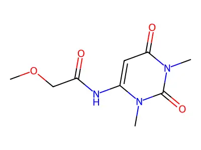 N-(1,3-dimethyl-2,6-dioxo-1,2,3,6-tetrahydropyrimidin-4-yl)-2-methoxyacetamide structure