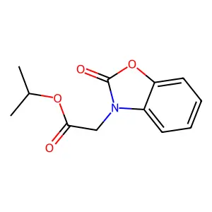 (2-Oxo-benzooxazol-3-yl)-acetic acid isopropyl ester structure