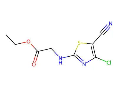 Ethyl 2-[(4-chloro-5-cyano-1,3-thiazol-2-yl)amino]acetate structure