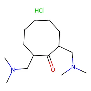 2,8-Bis[(dimethylamino)methyl]cyclooctan-1-one;hydrochloride structure