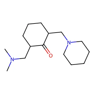 Cyclohexanone, 2-[(dimethylamino)methyl]-6-(piperidinomethyl structure