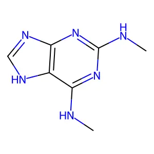 N,N'-二甲基-1H-嘌呤-2,6-二胺 structure