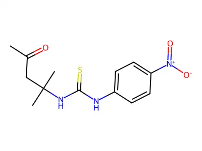 N-(2-Methyl-4-oxopentan-2-yl)-N'-(4-nitrophenyl)thiourea structure