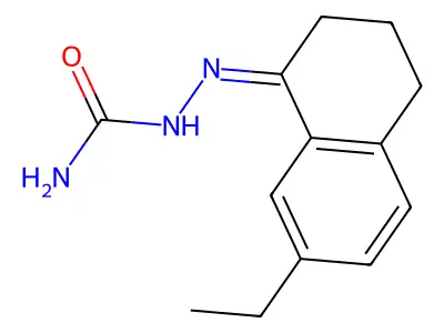 [(7-ethyl-3,4-dihydro-2H-naphthalen-1-ylidene)amino]urea structure