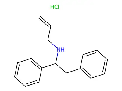 N-Allyl-alpha-phenylphenethylamine hydrochloride structure