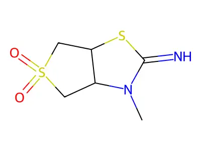 3-methyltetrahydrothieno[3,4-d][1,3]thiazol-2(3H)-imine 5,5-dioxide structure